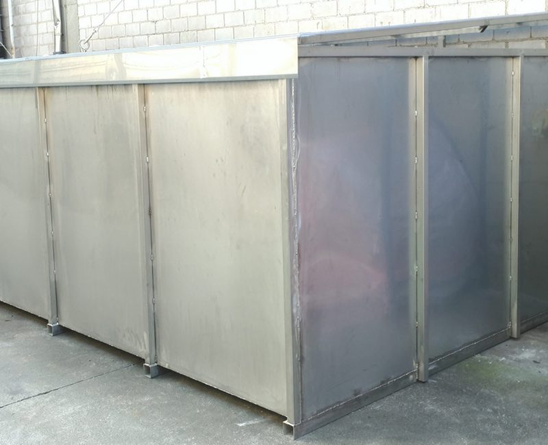 vascha inox con chiusura superiore in policarbonato